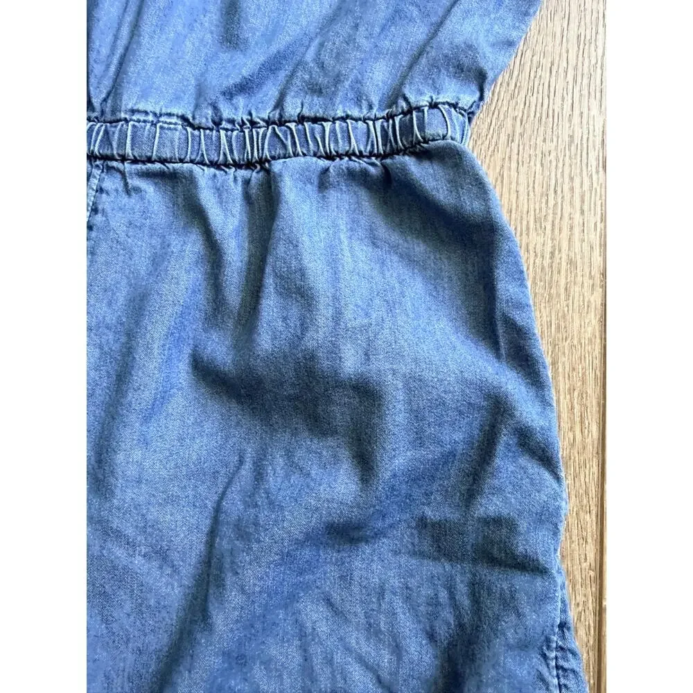 Old Navy Girls Chambray Romper with Cute Front Bow Detail